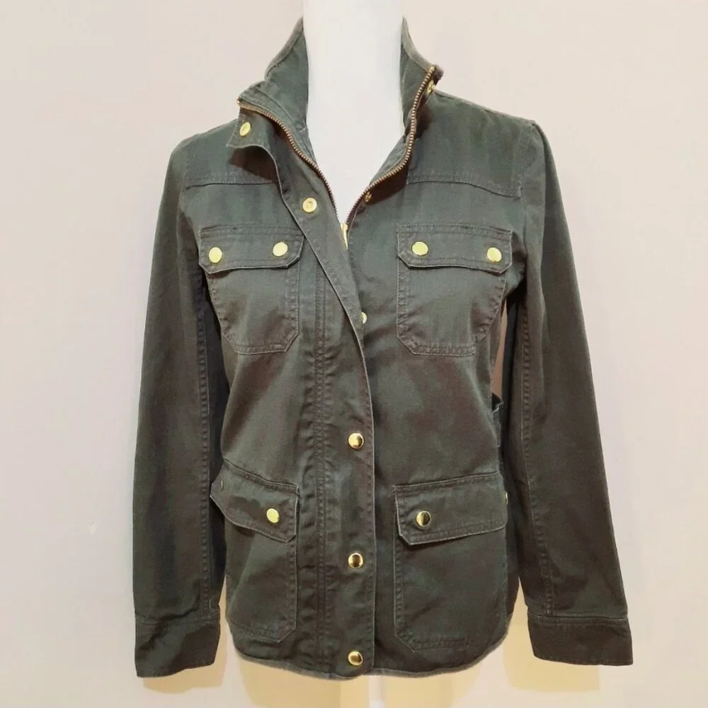 J. Crew Dark Green Field Jacket Size XS